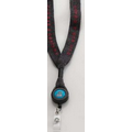 3/4" Heathered Lanyard With Retractable Badge Reel